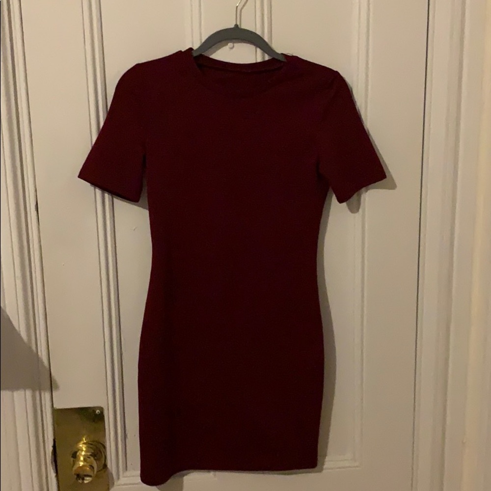 Maroon body con dress